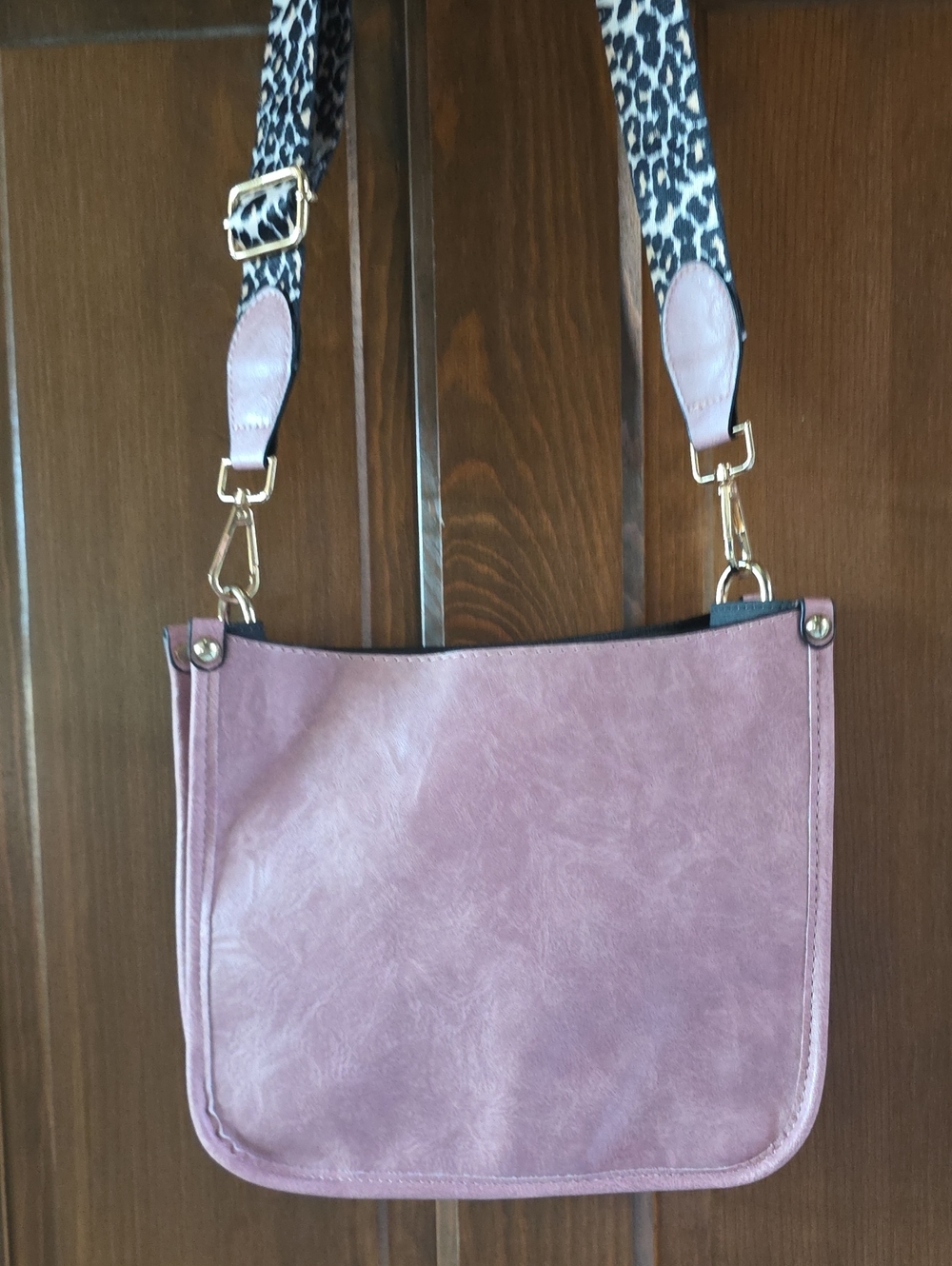 BONUS Like New Orchid Crossbosy Bag with Leopard Strap + Extra Ah•dorned Strap